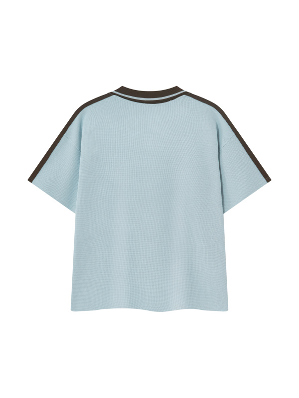 Unisex Color Block Polo Shirt