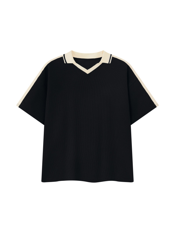 Unisex Color Block Polo Shirt