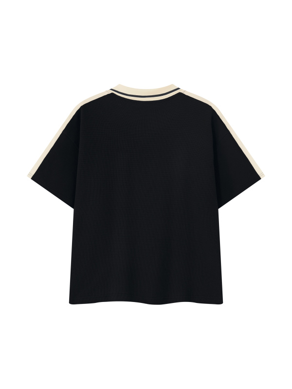 Unisex Color Block Polo Shirt