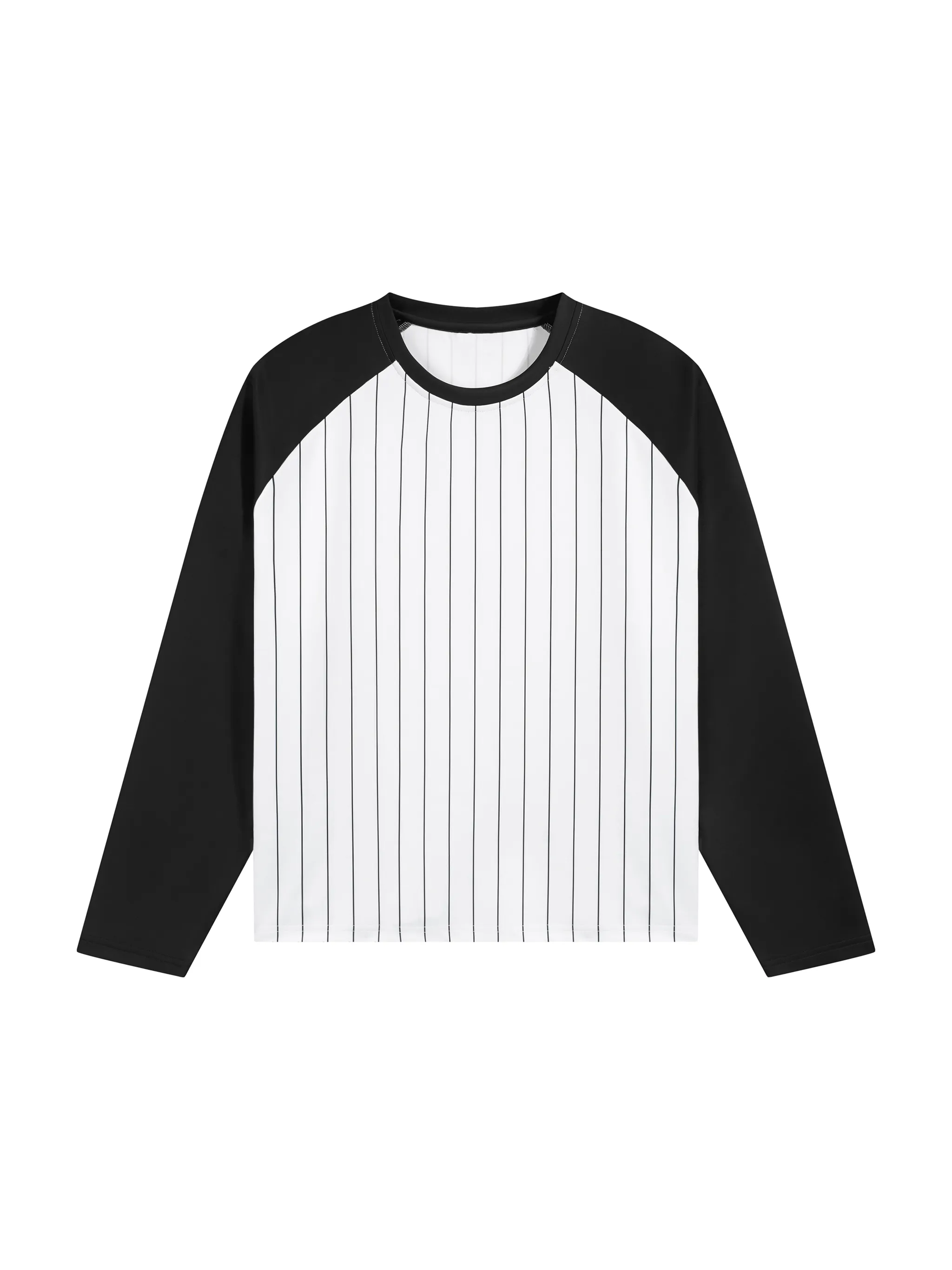 Unisex Striped Raglan Long Sleeve T-Shirt