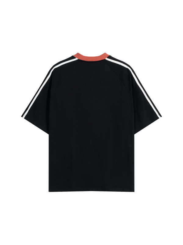 Unisex Color Block V-Neck T-Shirt