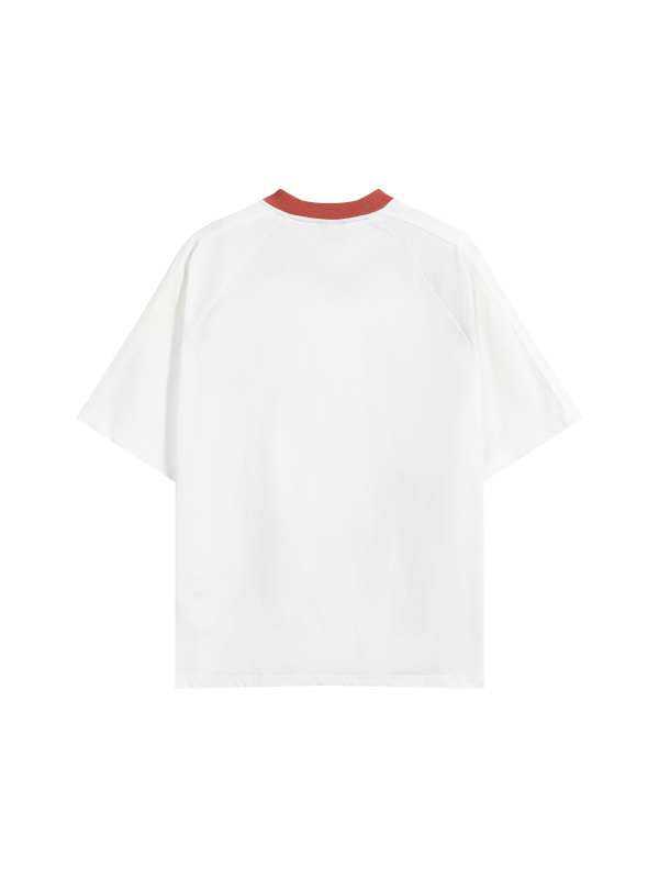 Unisex Color Block V-Neck T-Shirt