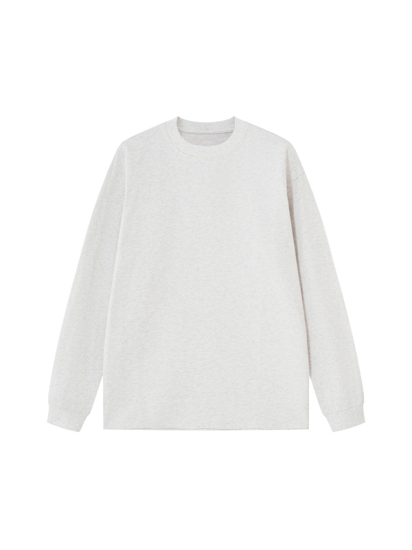 Unisex Raw Hem Long Sleeve T-Shirt