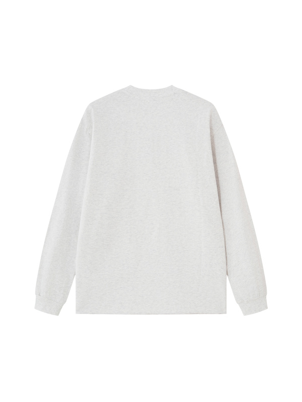 Unisex Raw Hem Long Sleeve T-Shirt