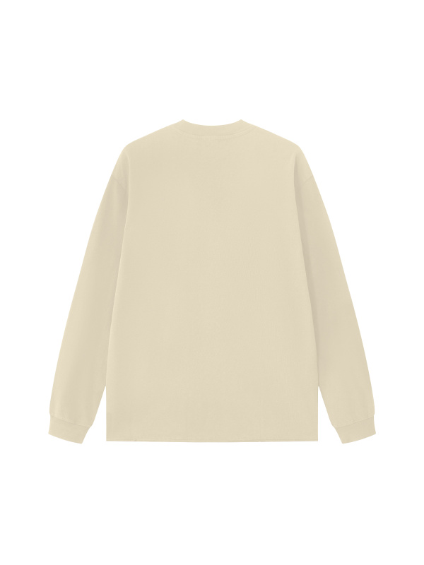 Unisex Raw Hem Long Sleeve T-Shirt