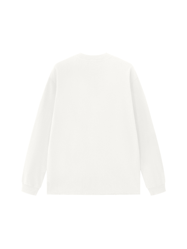 Unisex Raw Hem Long Sleeve T-Shirt