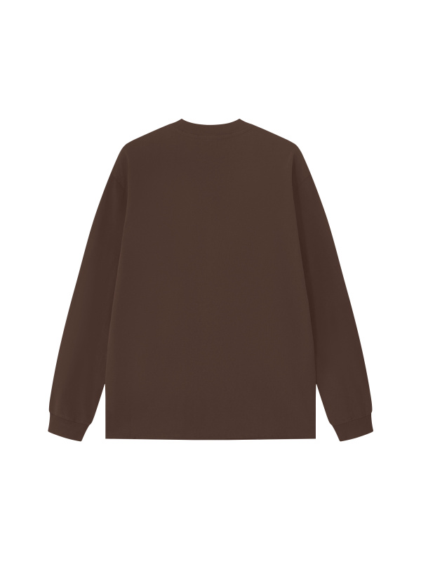 Unisex Raw Hem Long Sleeve T-Shirt