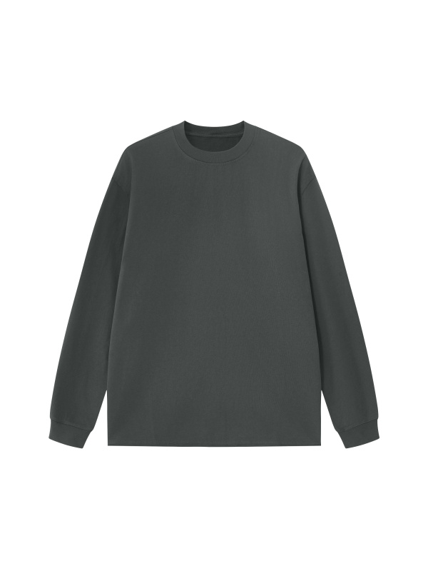 Unisex Raw Hem Long Sleeve T-Shirt