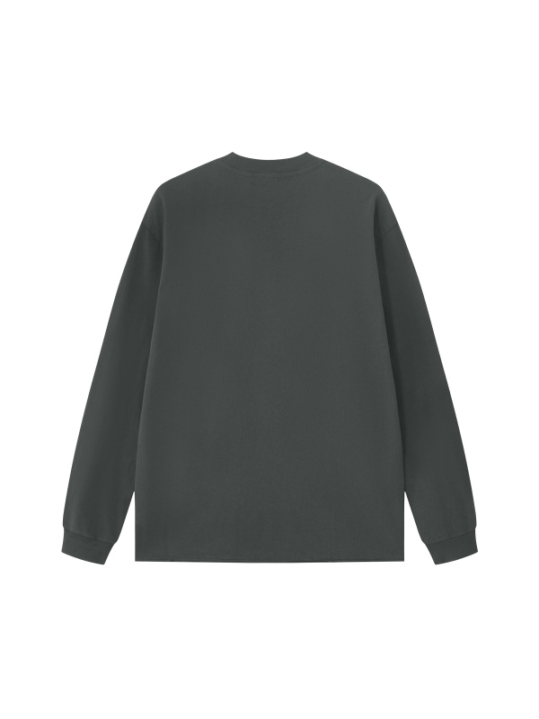 Unisex Raw Hem Long Sleeve T-Shirt