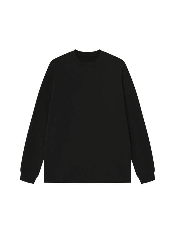 Unisex Raw Hem Long Sleeve T-Shirt