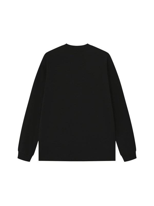 Unisex Raw Hem Long Sleeve T-Shirt