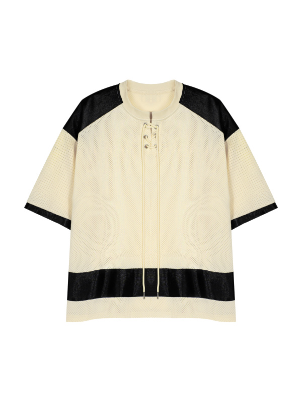 Unisex Raglan Sleeve Mesh Boxy T-Shirt