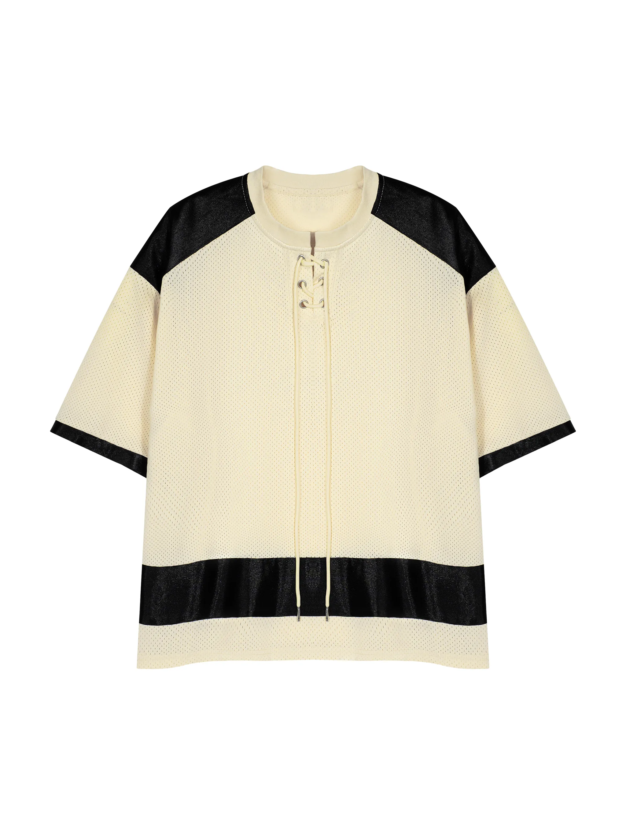Unisex Raglan Sleeve Mesh Boxy T-Shirt