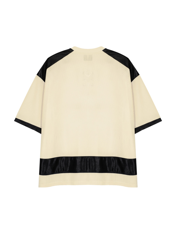 Unisex Raglan Sleeve Mesh Boxy T-Shirt