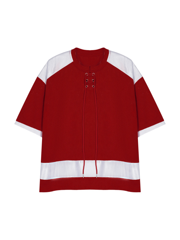 Unisex Raglan Sleeve Mesh Boxy T-Shirt