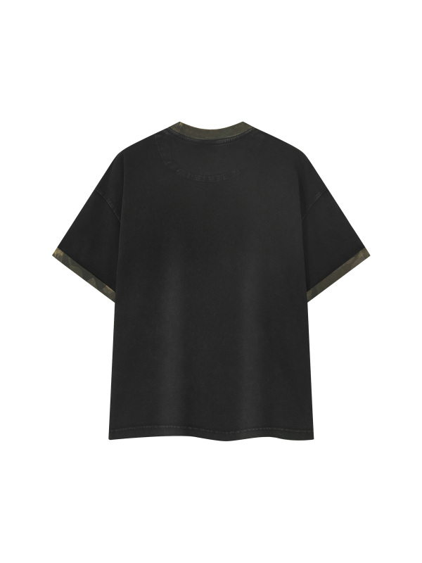Unisex Mineral Washed Boxy Panel T-Shirt