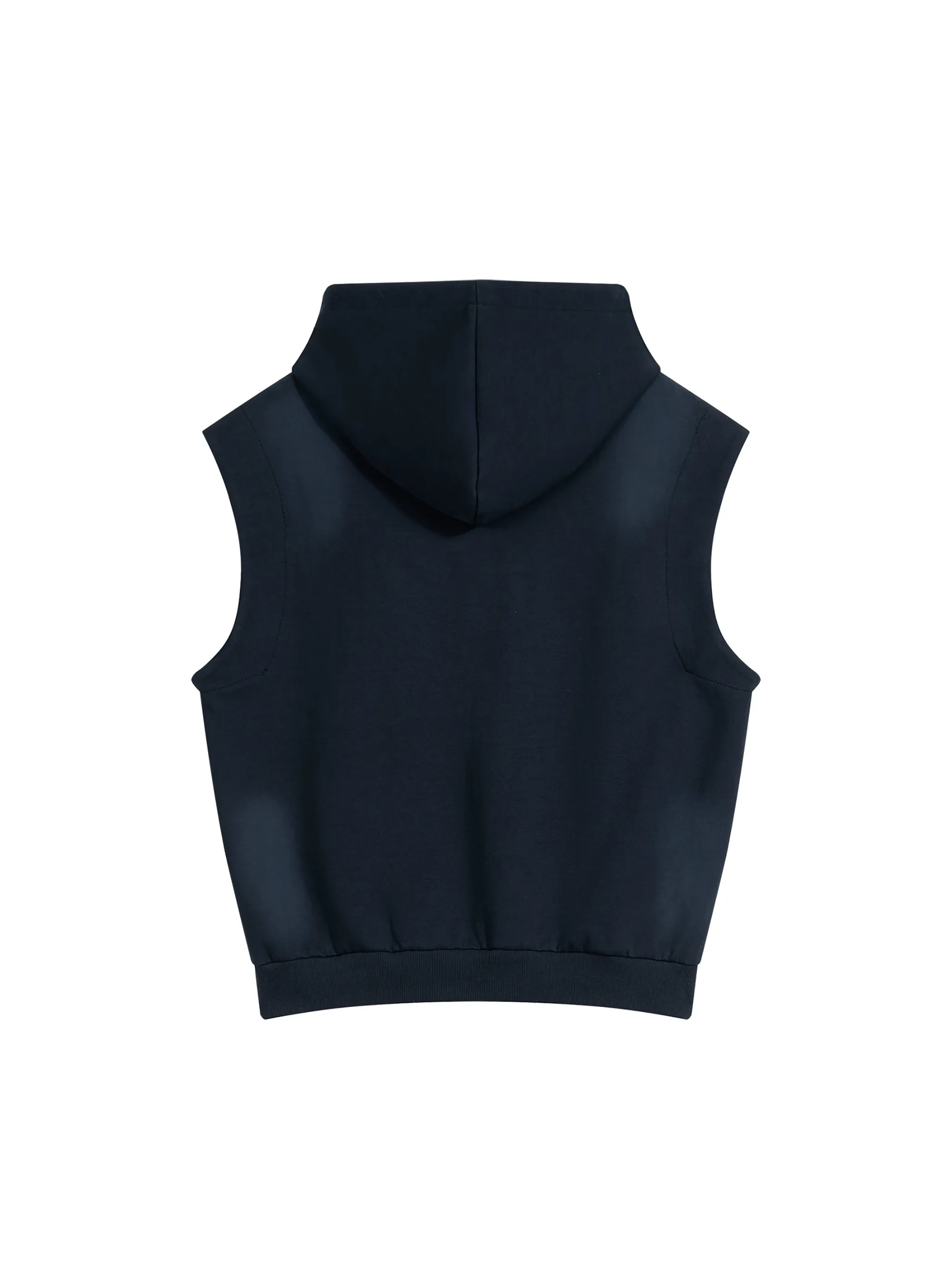 Unisex Vintage Wash Sun Fade Sleeveless Hoodie