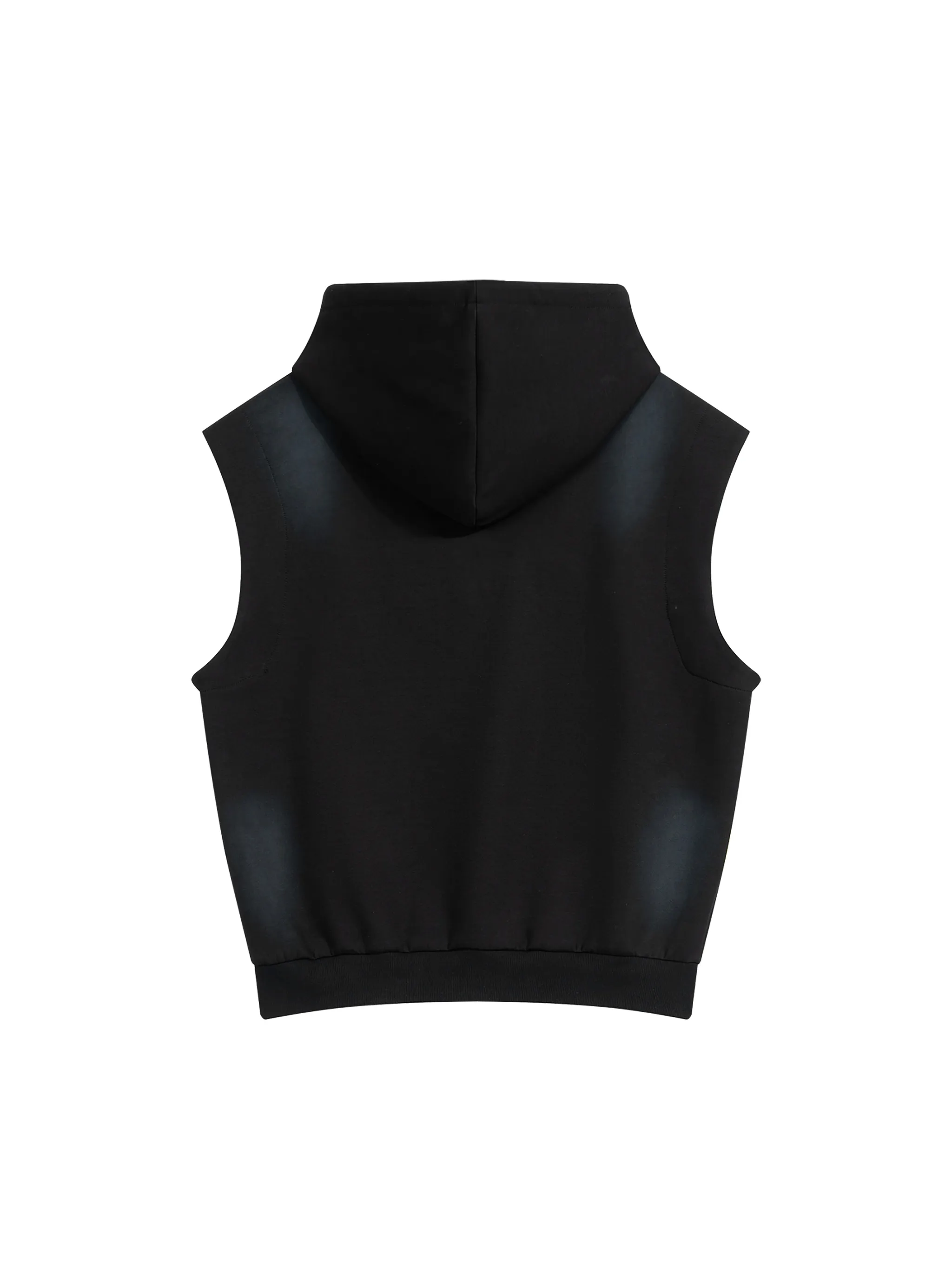 Unisex Vintage Wash Sun Fade Sleeveless Hoodie