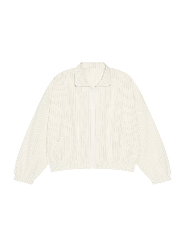 Unisex Striped Full-Zip Track Jacket