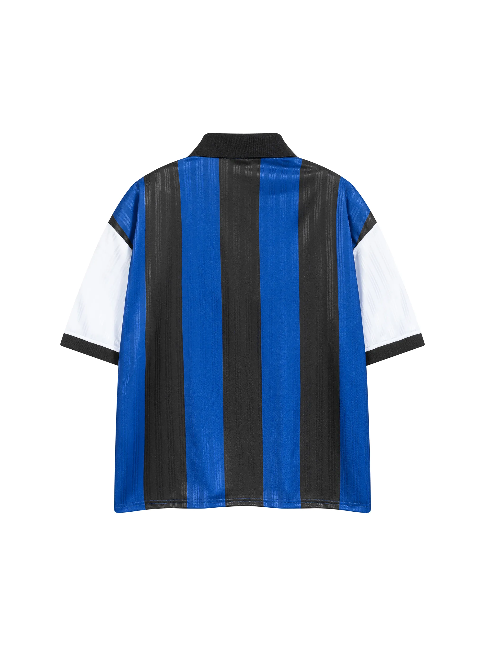Unisex Boxy Striped Collared Soccer Jersey