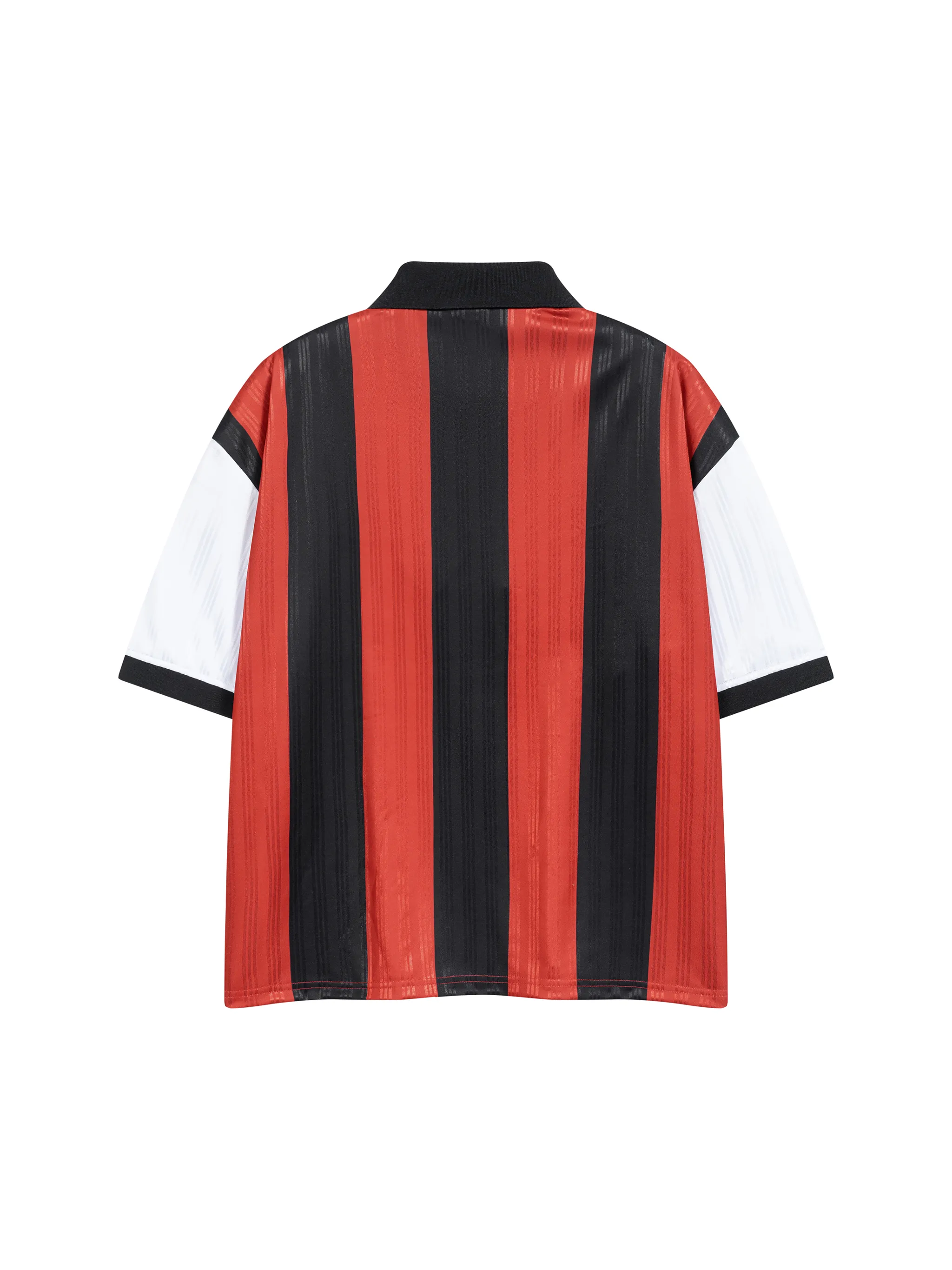 Unisex Boxy Striped Collared Soccer Jersey