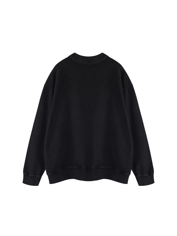 Unisex Vintage Wash Collared Sweatshirt