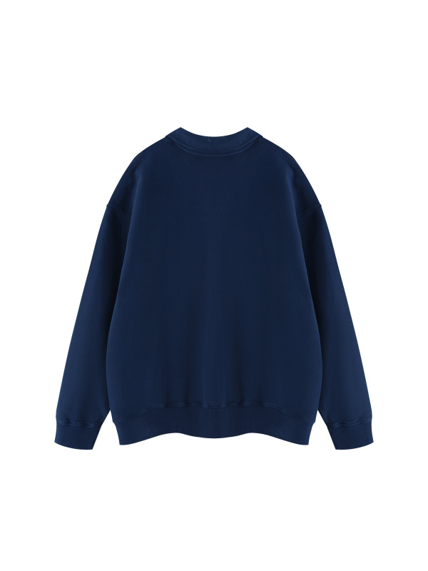 Unisex Vintage Wash Collared Sweatshirt