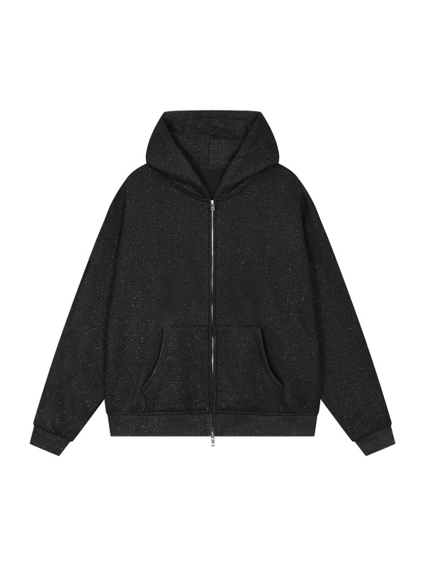 Unisex Sparkles Full Zip Boxy Hoodie