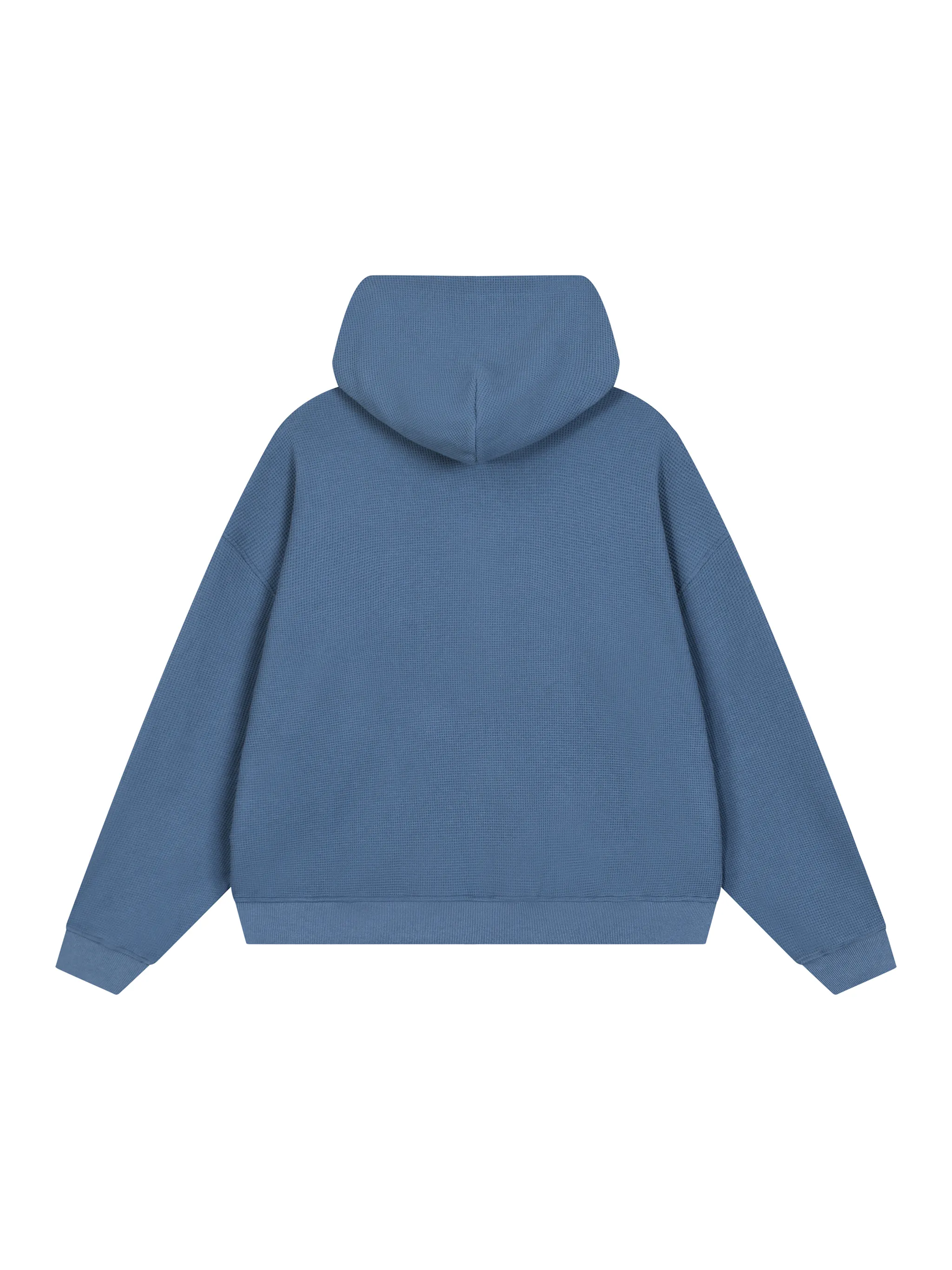Unisex Waffle Boxy Full Zip Hoodie