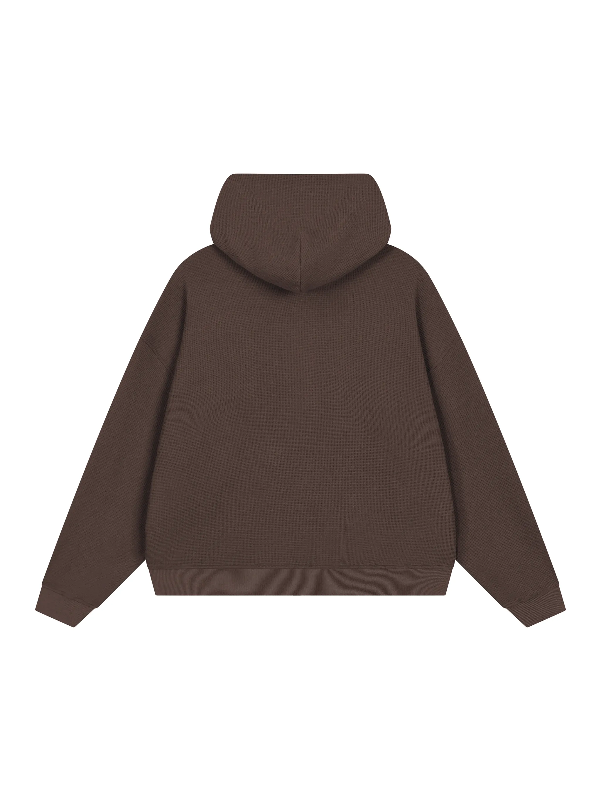 Unisex Waffle Boxy Full Zip Hoodie