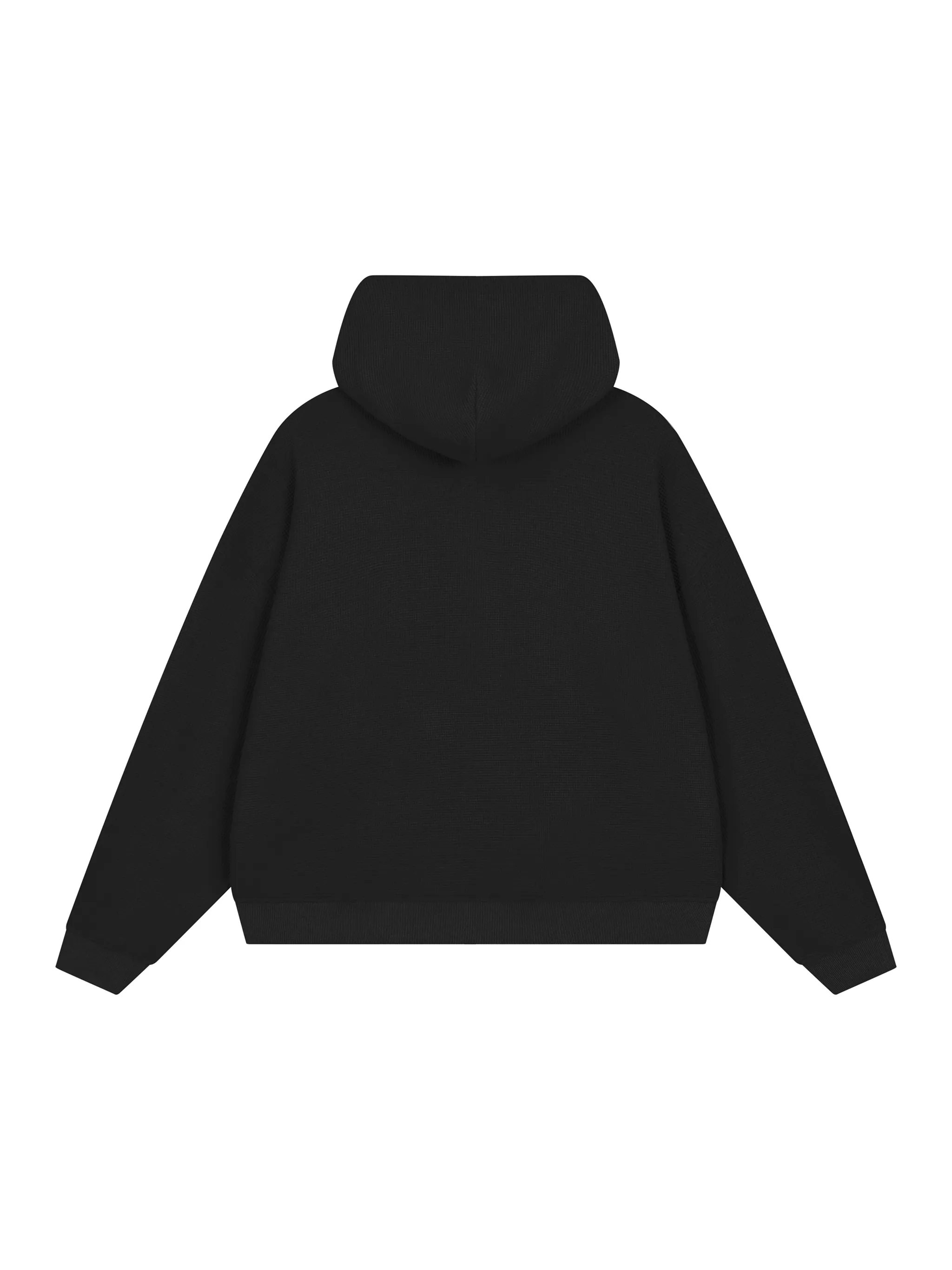 Unisex Waffle Boxy Full Zip Hoodie