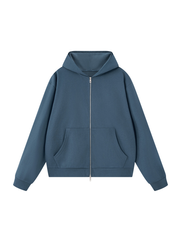 Unisex Drop Shoulder Full Zip Hoodie
