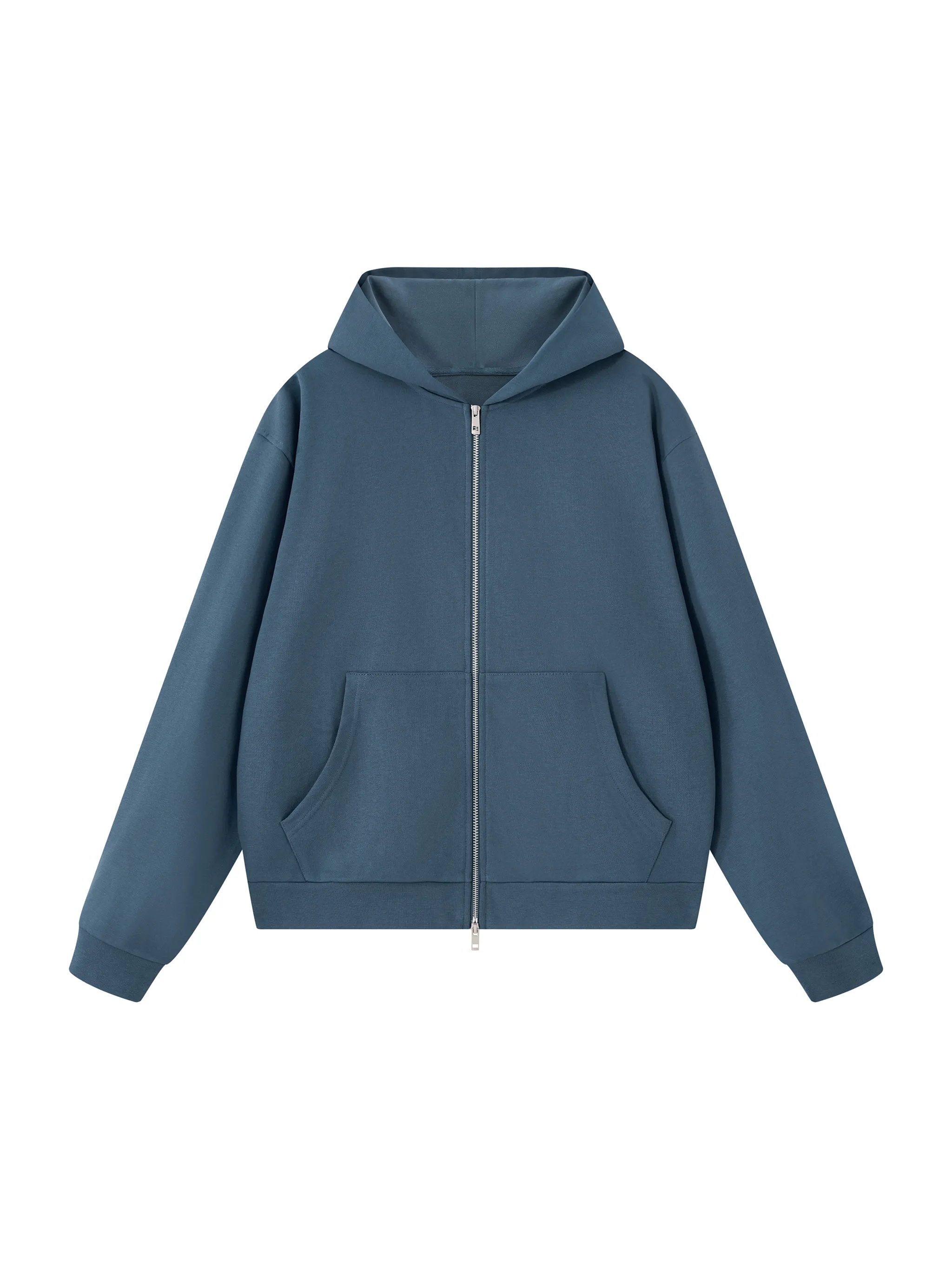 Unisex Drop Shoulder Full Zip Hoodie