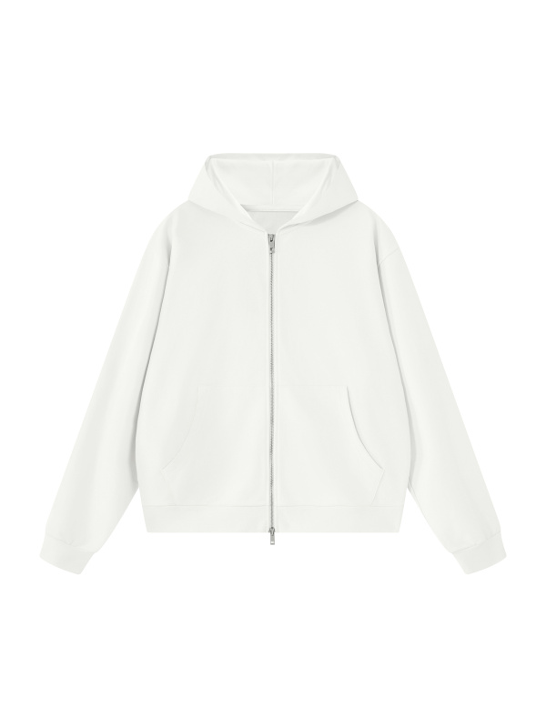 Unisex Drop Shoulder Full Zip Hoodie