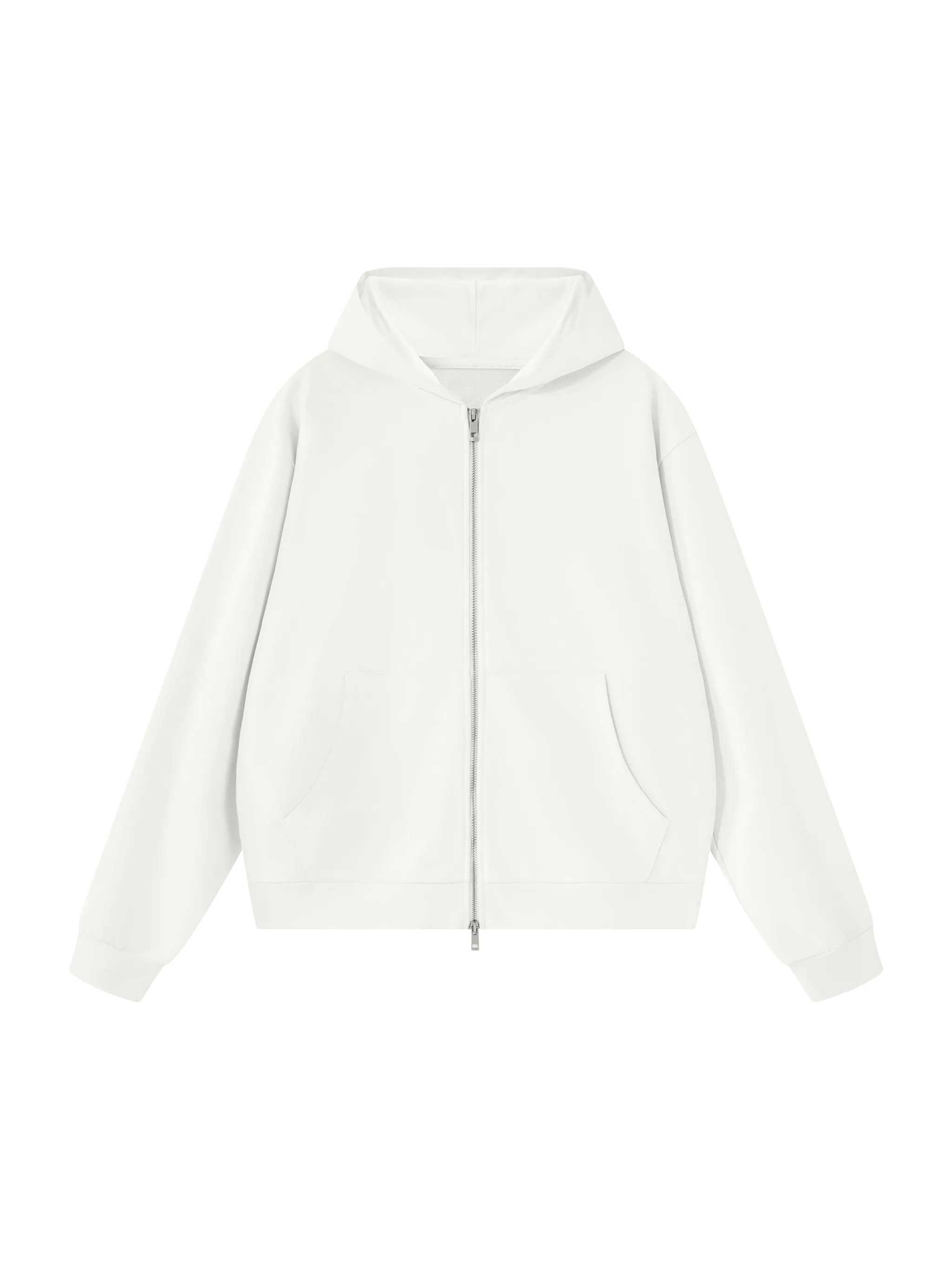 Unisex Drop Shoulder Full Zip Hoodie