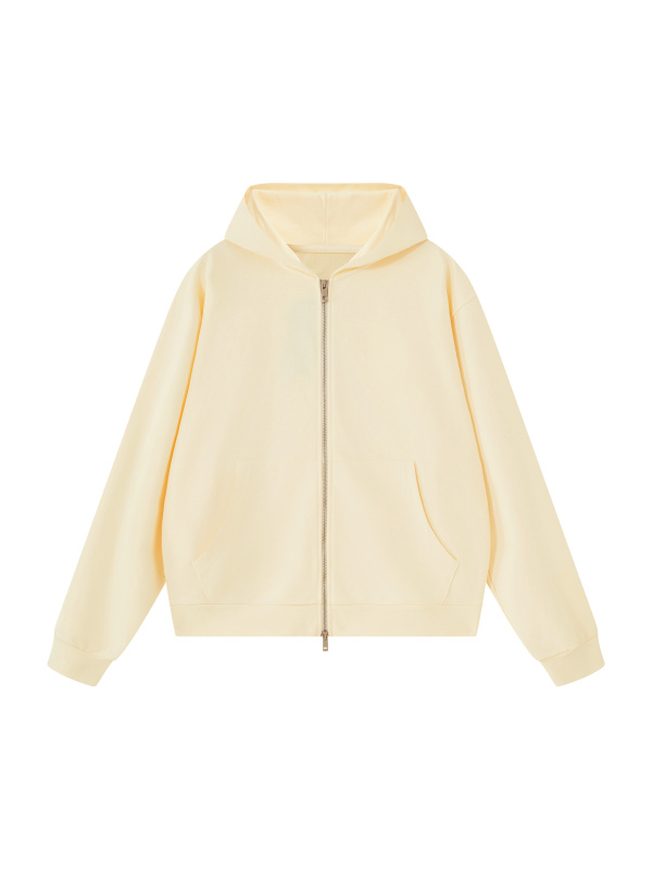 Unisex Drop Shoulder Full Zip Hoodie