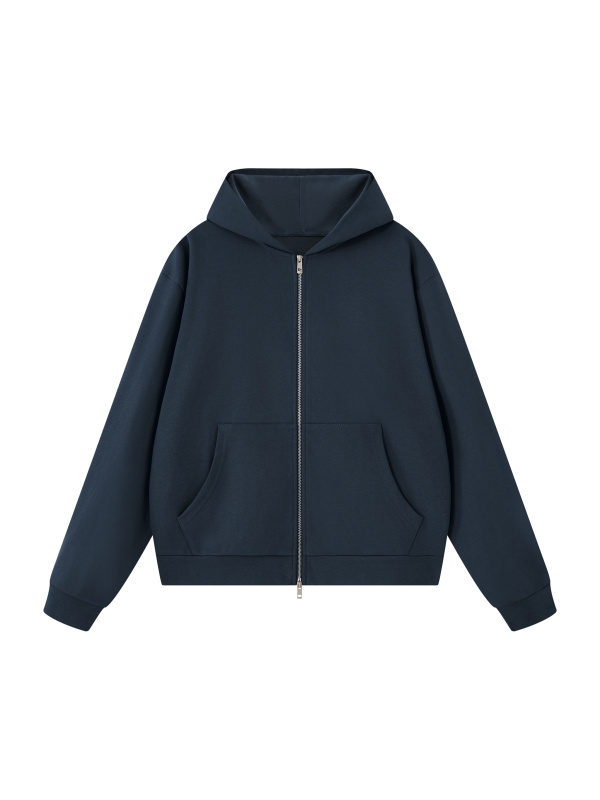 Unisex Drop Shoulder Full Zip Hoodie
