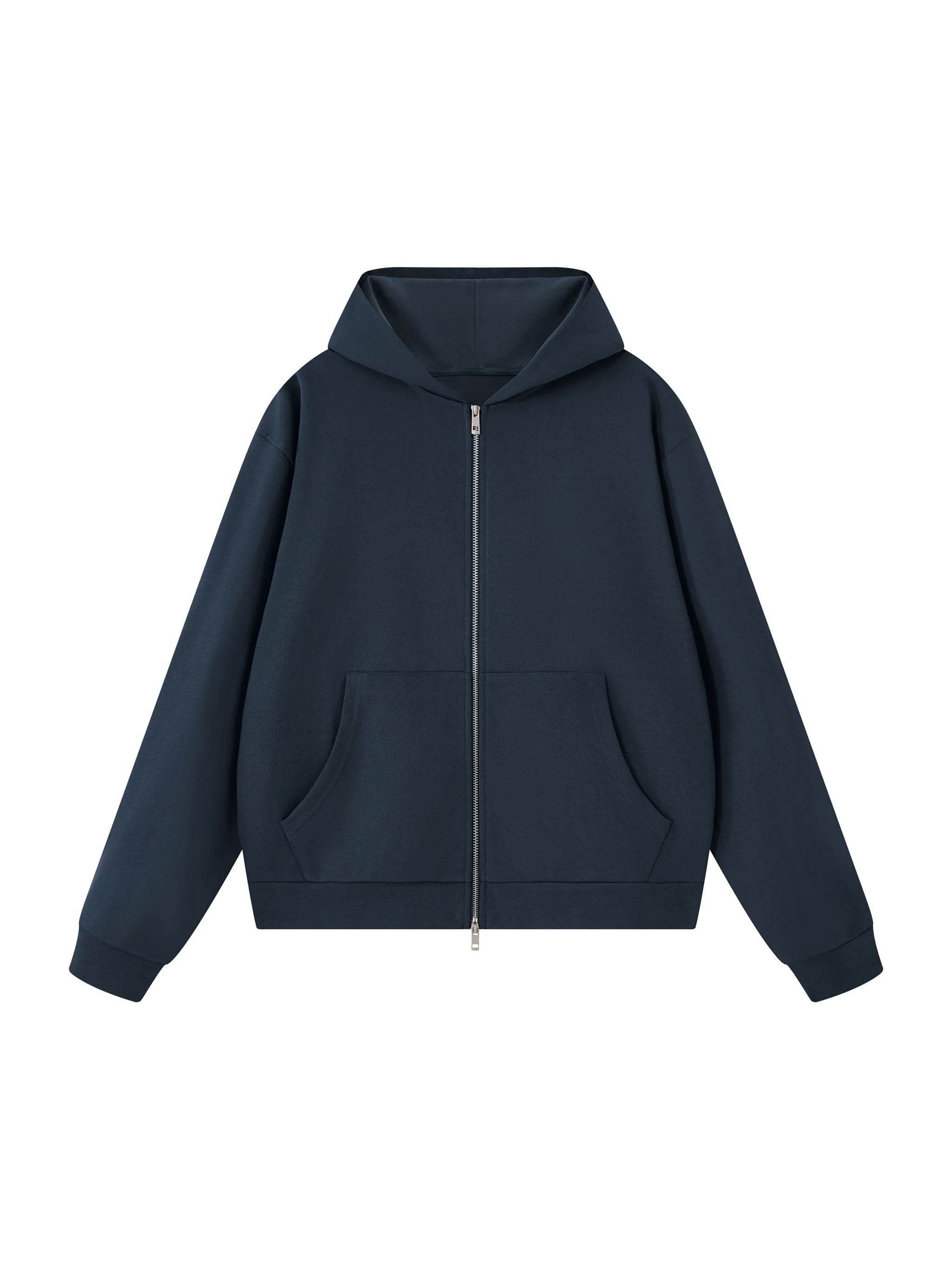 Unisex Drop Shoulder Full Zip Hoodie