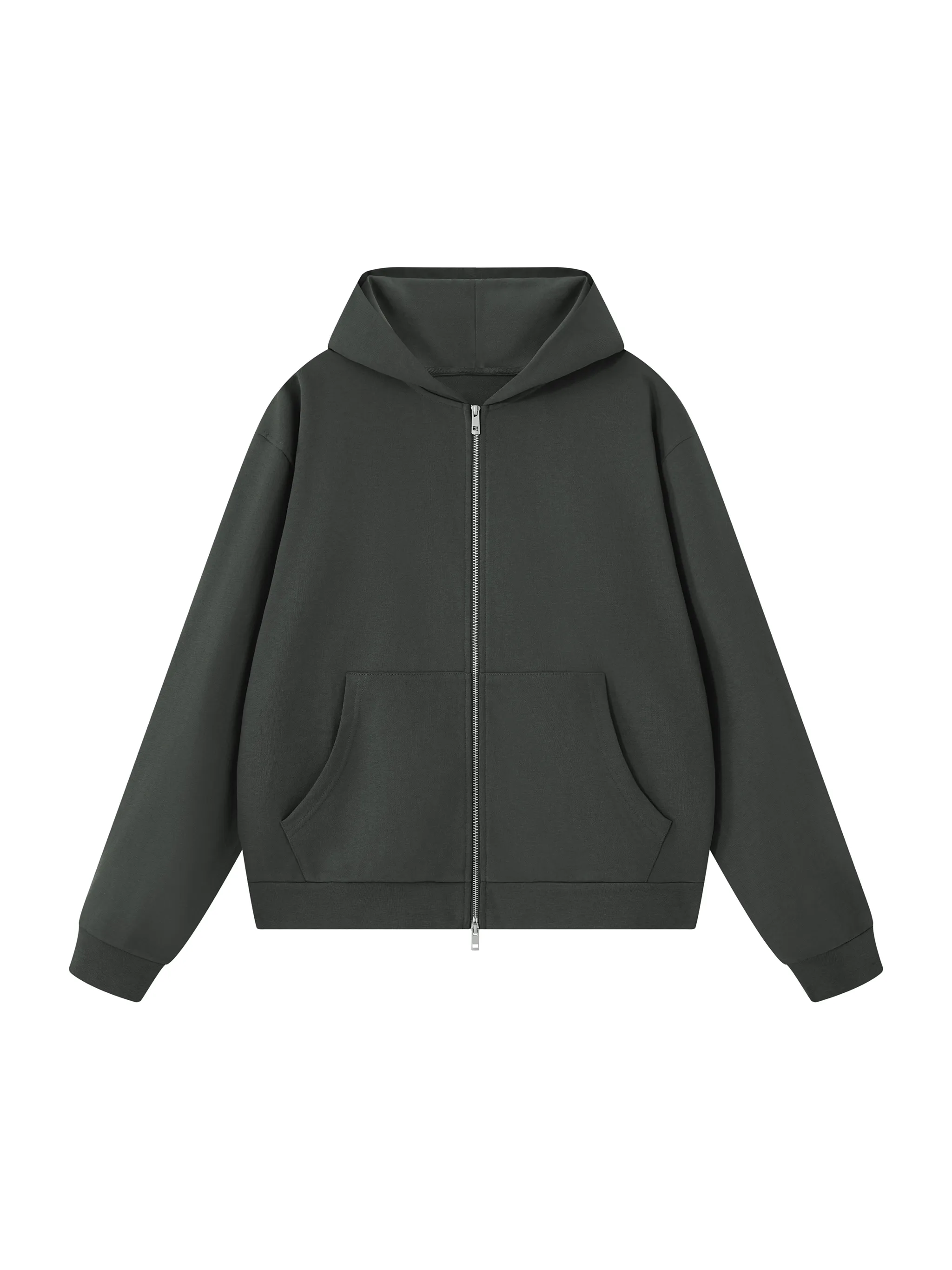 Unisex Drop Shoulder Full Zip Hoodie