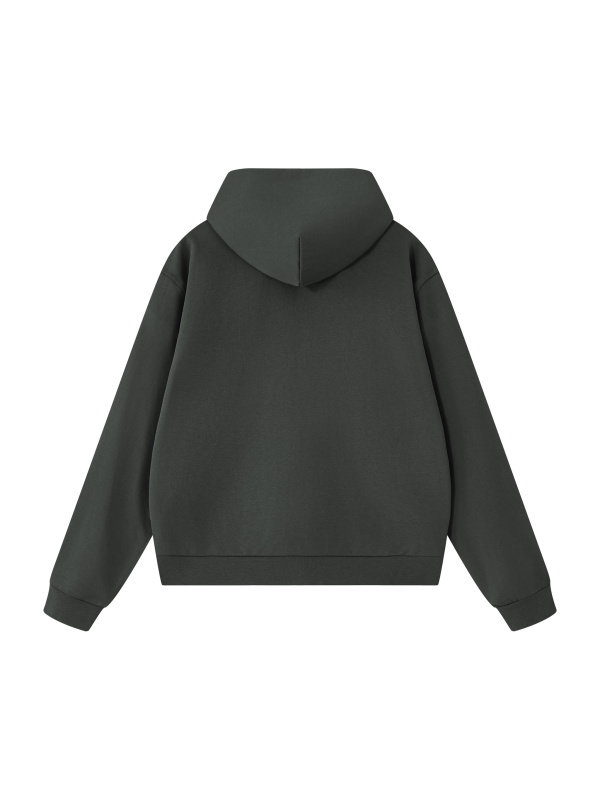 Unisex Drop Shoulder Full Zip Hoodie