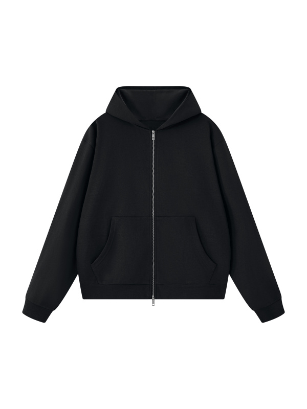 Unisex Drop Shoulder Full Zip Hoodie