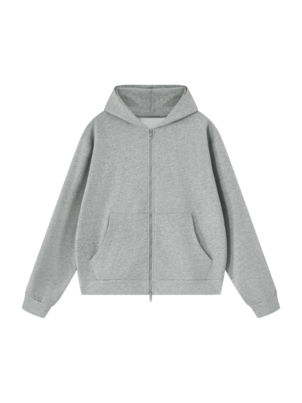 Unisex Drop Shoulder Full Zip Hoodie