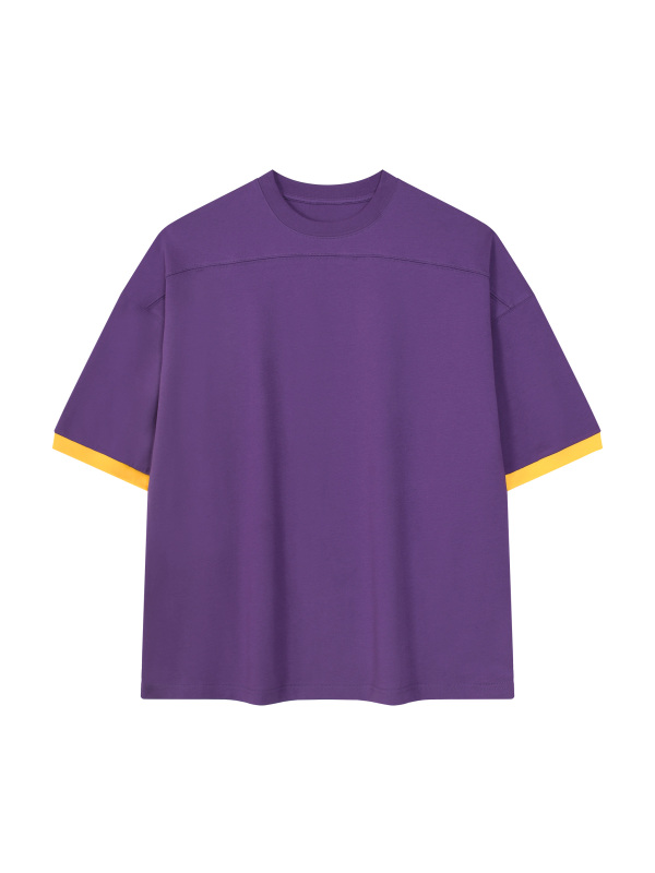Unisex Color Block Drop Shoulder T-Shirt