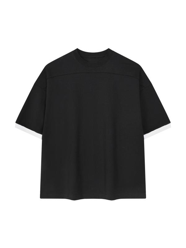 Unisex Color Block Drop Shoulder T-Shirt