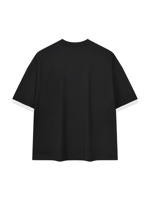 Unisex Color Block Drop Shoulder T-Shirt
