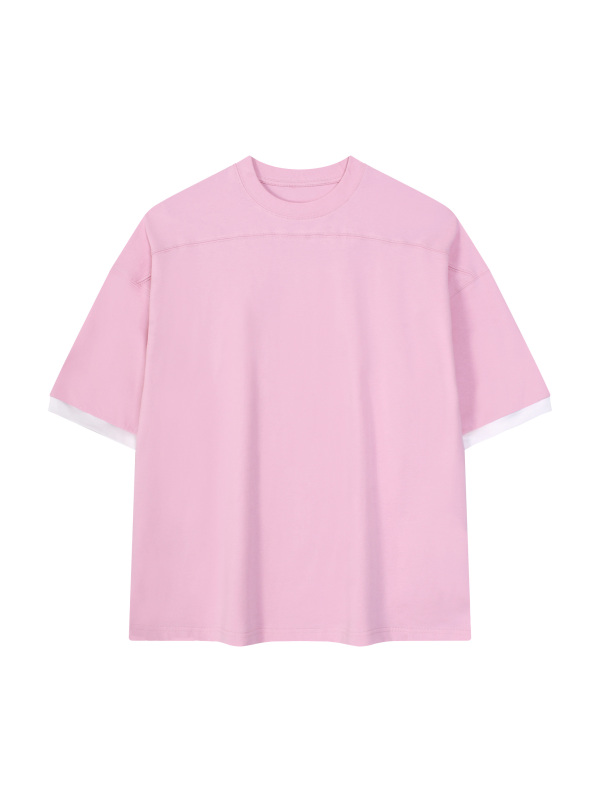 Unisex Color Block Drop Shoulder T-Shirt