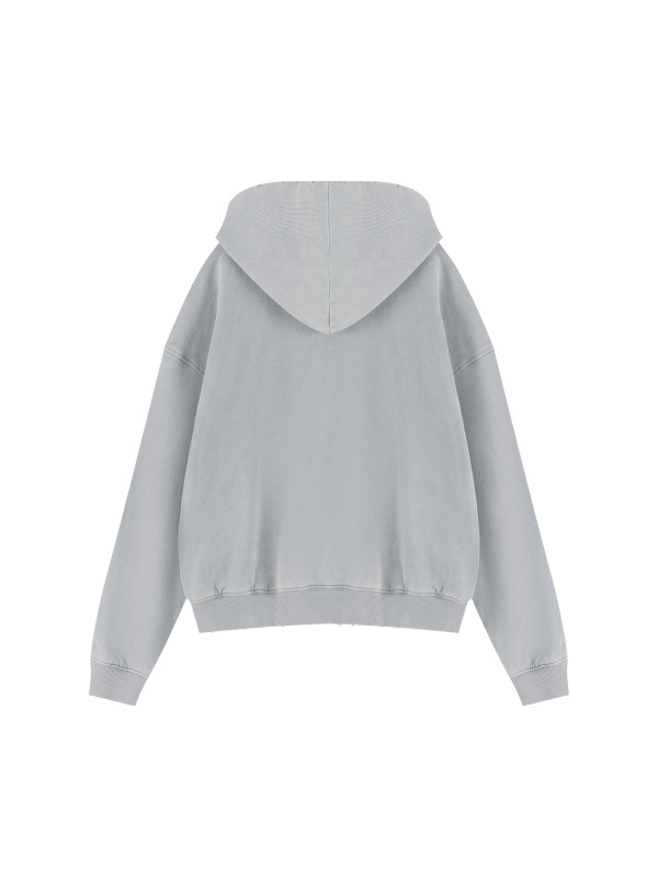 Unisex Mineral Wash Distressed Hoodie