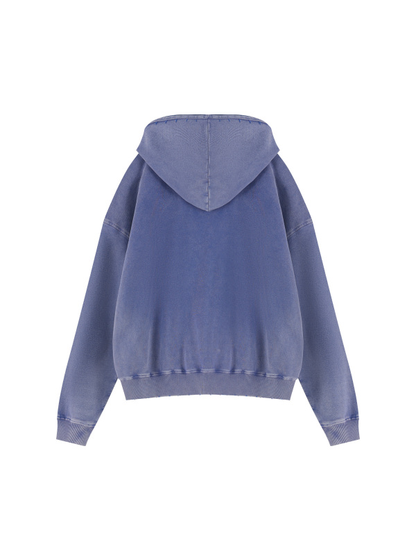Unisex Mineral Wash Distressed Hoodie