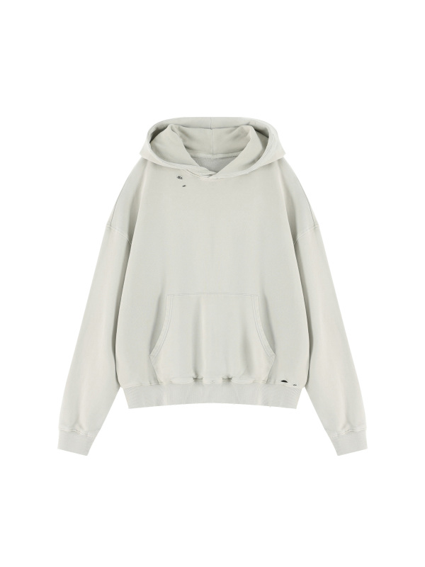 Unisex Mineral Wash Distressed Hoodie