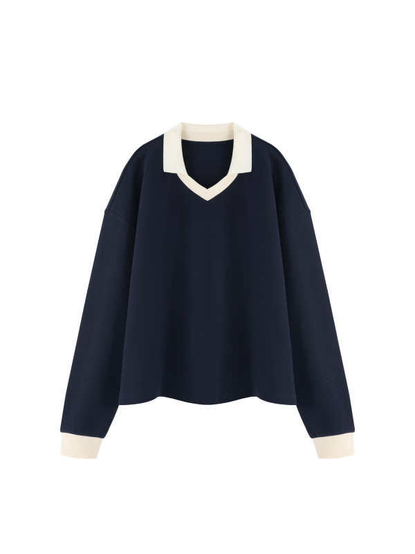 Unisex Color Block Long Sleeve Sweatshirt
